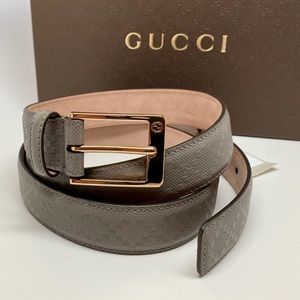 Gucci Interlock GG Logo Lux Diamante Leather Belt